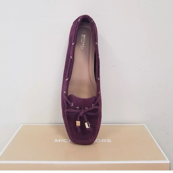 NIB Michael Kors Amber Loafers Plum - Picture 1 of 5